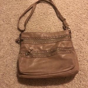 Taupe Purse- Can be crossbody or over the shoulder